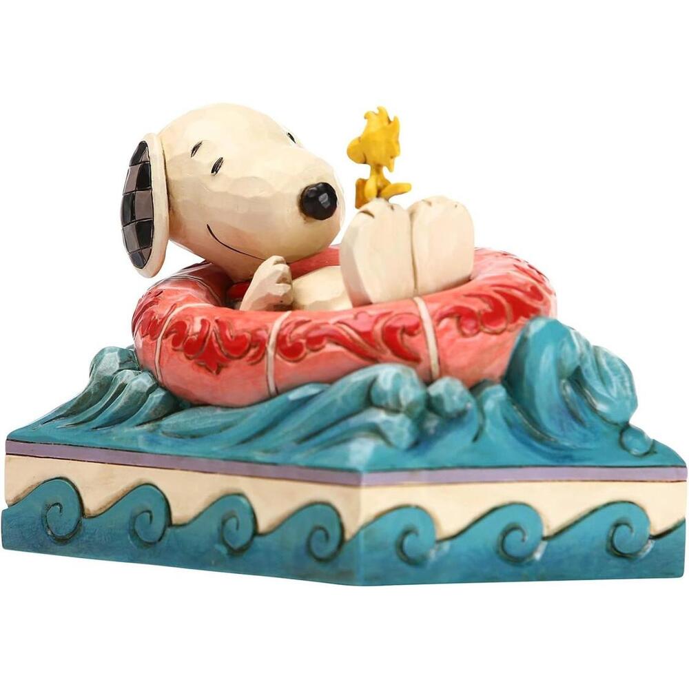 Enesco Peanuts by Jim Shore Snoopy and Woodstock in Floatie Figurine NIB NEW